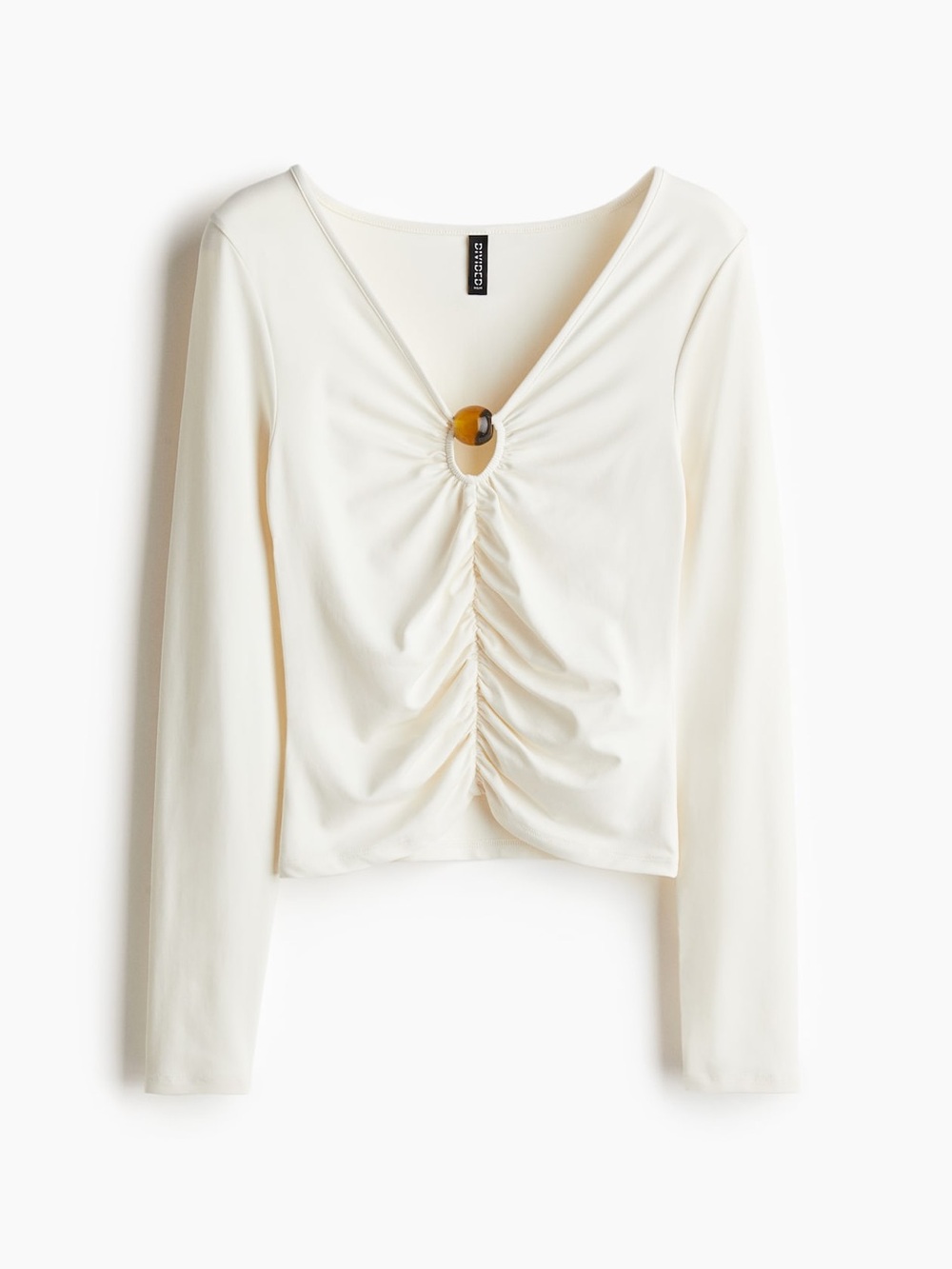 Divided Gathered Cutout Top NWT
